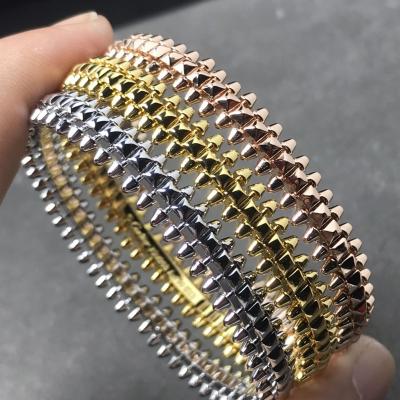 China Other 2023Famous Branded Bangle Inspired Designer Bangle Bracelet Stainless Steel For Women Gold Plated Jewelry for sale