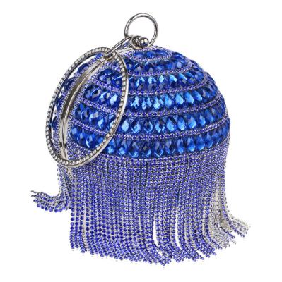 China Daily Collocation 2023 Luxury Ball Handbags For Women Dinner Portable Bag Shining Bag Wedding Diamond Clutch Bag for sale