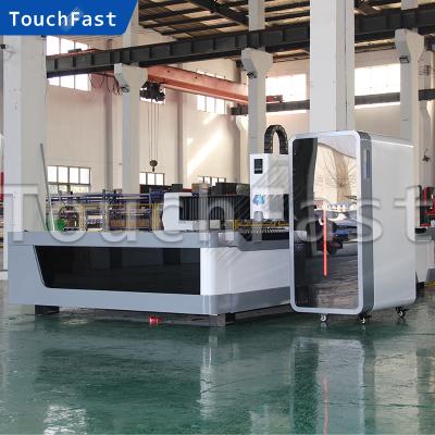 China Touchfast Metal 3015 1000W 3000W 3kw 4kw 6kw 8kw Water Cooled CNC Fiber Laser Cutting Machines for Steel Metal for sale