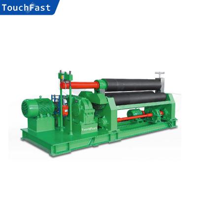 China Rolling Touchfast CNC Iron Sheet Bender Strip Roller 3 Roller Steel Plate Bending Machine for sale