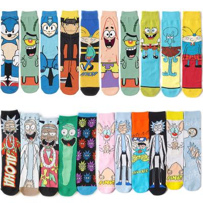 China Calcetines Designer Socken Cartoon Graphic Socks Sock Cotton Men Women Crew Korean Crazy Funny Awesome Comic Custom Breathable Novelty for sale