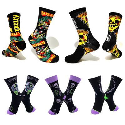 China Custom Breathable Funky Novelty Fashion Personality Mens Funny Cartoons Socken Tube Calcetines Adults Crew Socks for sale