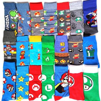 China Wholesale Funny Crazy Cartoons Crew Breathable Novelty Mens Cotton Socks Awesome Custom Happy Socken Adults Cartoon Socks for sale