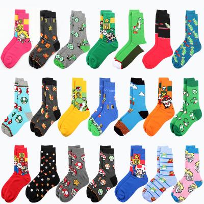 China Breathable New cartoon anime game trendy leisure sports printed women cotton couple long socks men socks crew socks for sale