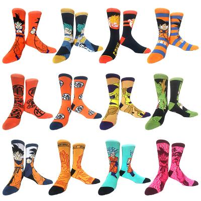 China High Quality Hot Sale Men's Cartoon Personality Crew Socks Anime Cotton Breathable Colorful Happy Funny Socks Harajuku Socks for sale