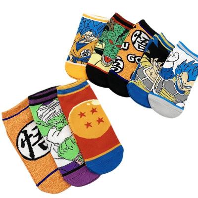 China Full MOQ 10pairs cotton socks menanime cartoon Goku socks breathable funny happy women men individuality socks for sale