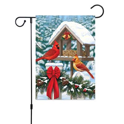 China Custom Huiyi Flag Garland Christmas Decorations Outdoor Garden Flag Garland Christmas Yard Flag for sale