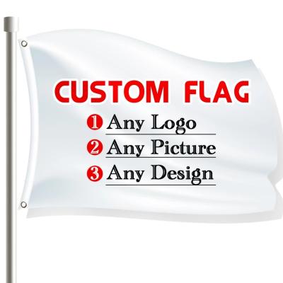 China Huiyi Manufacturer Polyester 3x5ft Portable Flags Banner Custom Commerical Advertising Flag for sale