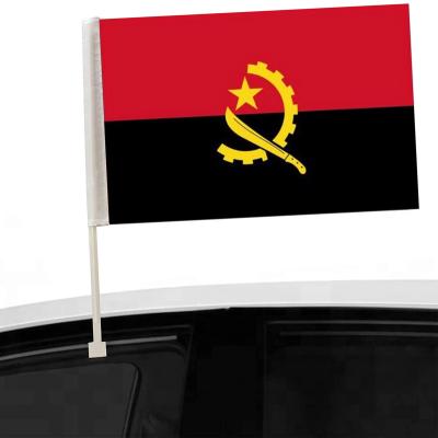 China Decoration Huiyi Car Hood Flags For Election Angola Custom Printing National Car Flag for sale