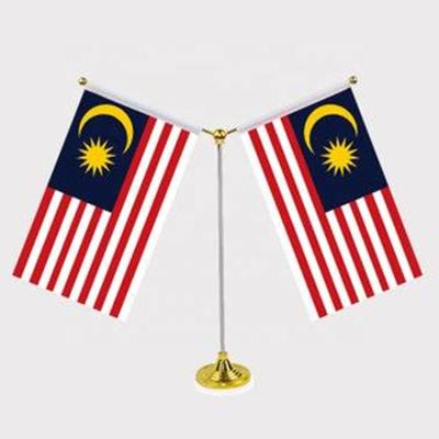 China Malaysia 2020 Eleaction Flag Hanging Table Flag With Rack And Pole for sale