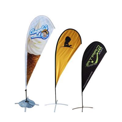 China Beach Flying Banner Portable Printing Custom Announcement Flag , Teardrop Flags UK for sale