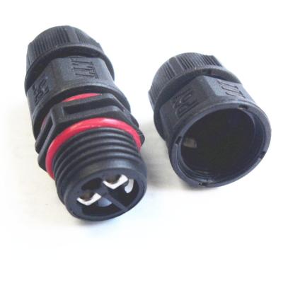 China Screw fixing with wire factory price L16 ip67 3 pin waterproof cable connector L16 2 with screw terminals for led lighting for sale