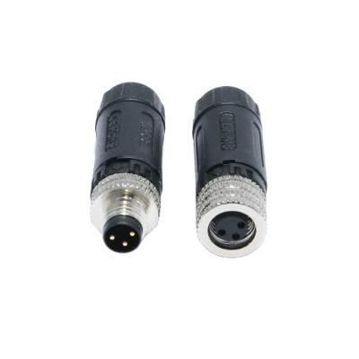 China Outdoor power electrical equipment electrical socket 3pin assembly welding led M8 2 3 4 5pin connector waterproof for sale