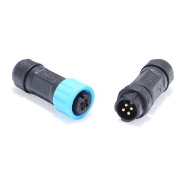 China M12 Connector Electrical Waterproof Power Equipment Waterproof IP68 Strip Wire 4pin Led Connector for sale