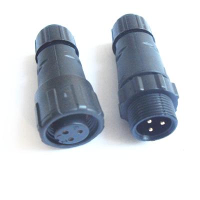 China Waterproof M14 Electrical Socket Solder Male Female Connectors , 3 Pin Led Waterproof Connector for sale