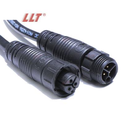 China Cable connector 250v 2pin waterproof 3pin 4pin 5pin led connector extension cord waterproof outdoor IP68 waterproof connector for sale