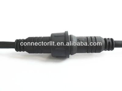 China Plastic mount with M18 2 pin screw terminal waterpoof wire connector ip67 for sale