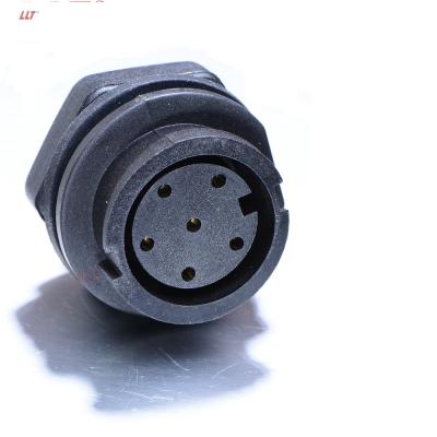 China Power Electrical Equipment Led M22 Panel Connector 6pin Llt IP68 Female Circular Wire Board Cable 2 3 4 5 6 7 8 9 10pin Connector for sale