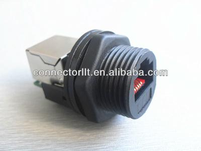 China Panel mode front panel mounted ip67 male to female rj45 connector for sale