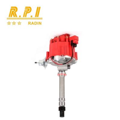 China Engine Parts Auto Plug & Play Ignition Distributor With 65K Coil Red Cap For Chevy V8 305 350 396 427 454 1035002 JM650R PE350B SBC BBC 283 for sale