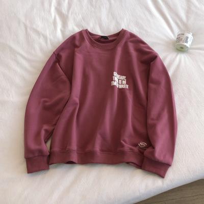 China Good Quality Anti-wrinkle Sweatshirts Puff Logo Printed Women Hoodie French Terry For Plus Size Sweatshirts for sale