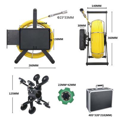 중국 10m/20m/30m/40m/50m pipeline 23mm HD WiFi detection industrial sewage camera 판매용