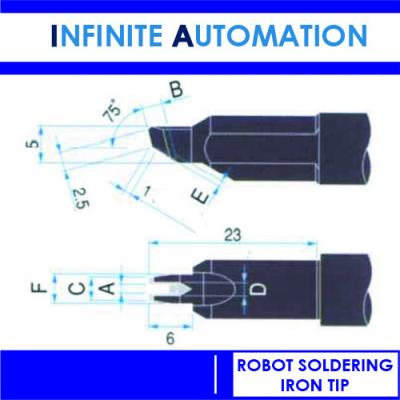 Cina Punta pungente trasversale di rame P6V08-18 P1V08-18 P1V10-20 del saldatoio del robot in vendita