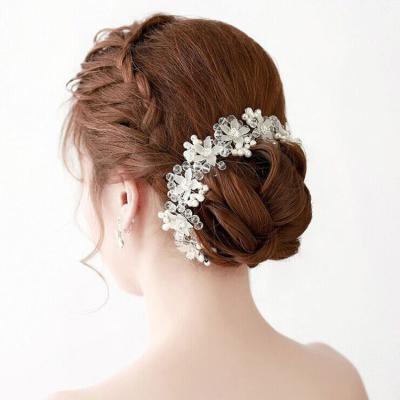 China Wedding New Head Wedding Headband Crown Flower Party Wedding Hair Accessories For Women Bride Bridal Tiara Romantic Crown for sale