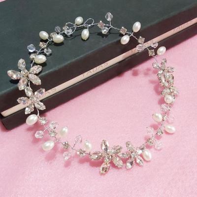 China Hot Selling Fashion Rhinestone Pure Handmade Glass Bridal Crystal Flower Ornaments Bridal Ornaments for sale