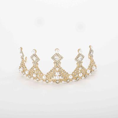 China Manufacturer Inlaid Customize Fashion Luxury Tiara Hair Crown For Kids From China Rhinestone Crown for sale