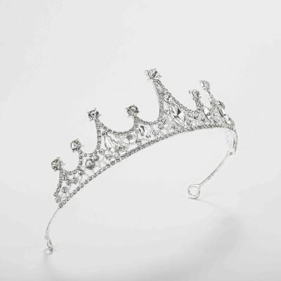 China Wholesale Inlaid Luxury Baroque Crown Queen Wedding Crystal Crowns Rhinestone Crown Hair and Tiaras Bride Accessories for Bridal for sale