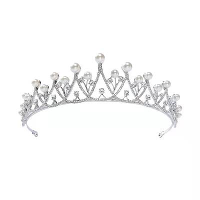 China New Rhinestone Crown Bridal Headwear Inlaid Crystal Handmade Adult Headband Wedding Accessories Tiara for sale