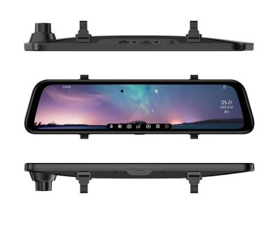 China Waterproof 12 Inch 1080p Touch Screen Car Rear View Mirror Dash Camera for sale