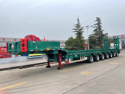 China CIMC 2-assige 3-assige 4-assige 5-assige 6-assige 100 ton Containervervoertruck Halve platte aanhangwagen Te koop