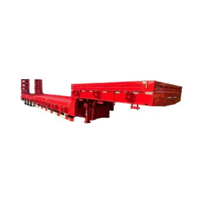 China CIMC Latest Design Low Panel Flatbed Trailer mit Luftaufhängung 12950x3000x1650mm zu verkaufen