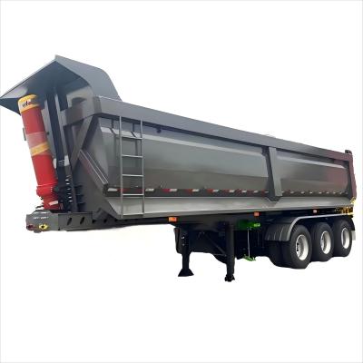 Cina CIMC Dump trailer a 3 assi personalizzabile in acciaio ad alta resistenza posteriore a forma di U semirimorchio in nuovo stato rimorchi camion 12r22.5 pneumatici in vendita