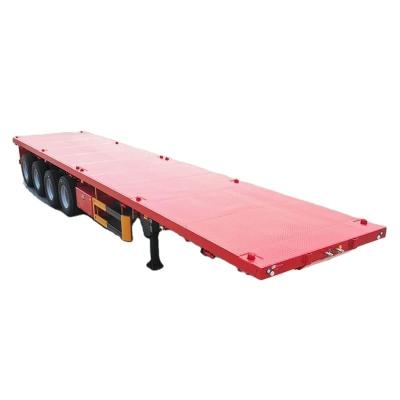 China CIMC goedkoop 2/3/4 assen Staal vracht Hot Sale 20ft 40ft Container Chassis met slot Lage vlakke dek transport Flatbed Semi-trailer Te koop