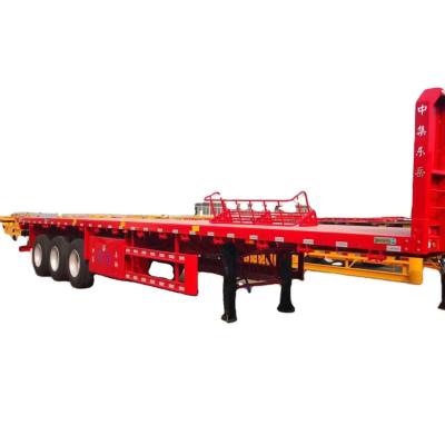 China CIMC 3 axle 12400*2610*1550mm customized Design for Timber Coil and Steel Container Haulage Side Column Flatbed Semi Trailer for sale