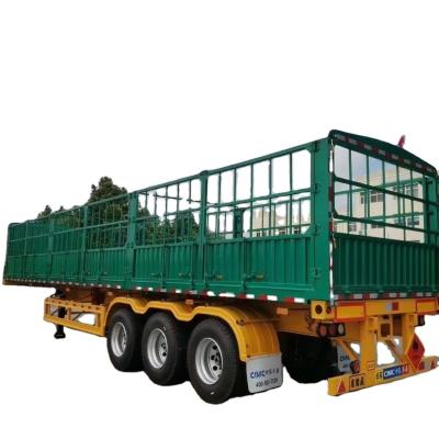 China CIMC Factory Direct 40 -100 ton second hand factory sale Multi-Purpose semi trailer fence sidewall Cargo Bulk Trailer for sale