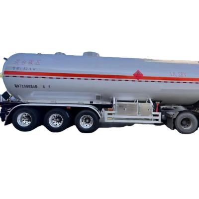 China CIMC 3 / 4 Axles Liquid Nitrogen natural gas Lpg Tanker Truck and Semi Trailer Propane Transport Road Tanker for sale