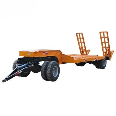 China Hydraulic Ramp System Low Bed Draw Bar Full Trailer for Sale for sale