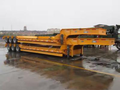 China CIMC Stärke Stahl 3-Achsen 40-200 Tonnen Schwerlast-Lowbed Semi-Anhänger zu verkaufen