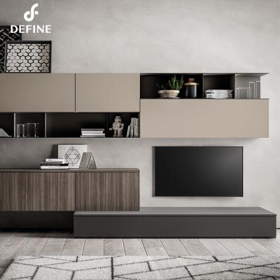 China Custom Design Wall Show Hanging TV Unit Cabinet With Adjustable Shelves for sale