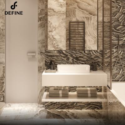 China Modern Decorative Modern Furniture Double Sink Bathroom Home Vanity for sale