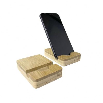 China Waterproof Bamboo Mobile Phone Stand Wooden Material Environmental Protection Light Weight for sale