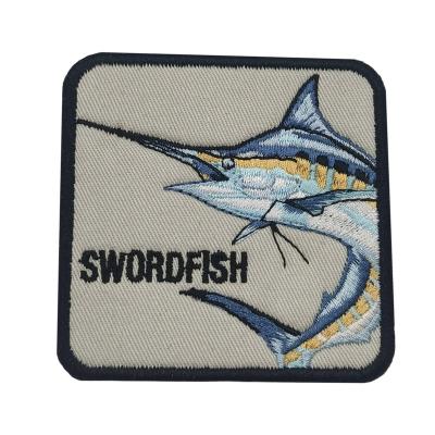 China Other Custom Hot Press Embroidery Applique Sea Animal Applique Apparel for sale