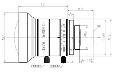 China 1/2 „4mm, niedrige Verzerrung c-Berg Megapixel Linse zu verkaufen