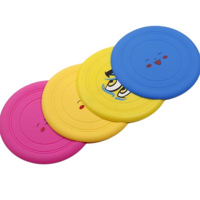 China Customized Durable Viable Dog Frisbeed Dog Pet Dog Training Toys High Quality Silicone Round Interactive Bite Frisbeed Heavy Duty Flight Disc for sale