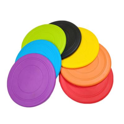 China 18cm Viable Silicone Pet Supplies Soft Frisbeed Interactive Dog Toy Dogs Flying Disc Frisbeed For Outdoor Training for sale