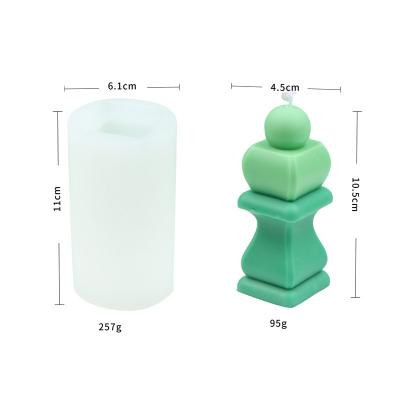 China Viable Cylinder Silicon Molds 3D Geometry DIY Resin Customized Molds Designs New Shape Moulder Candle Molds for sale